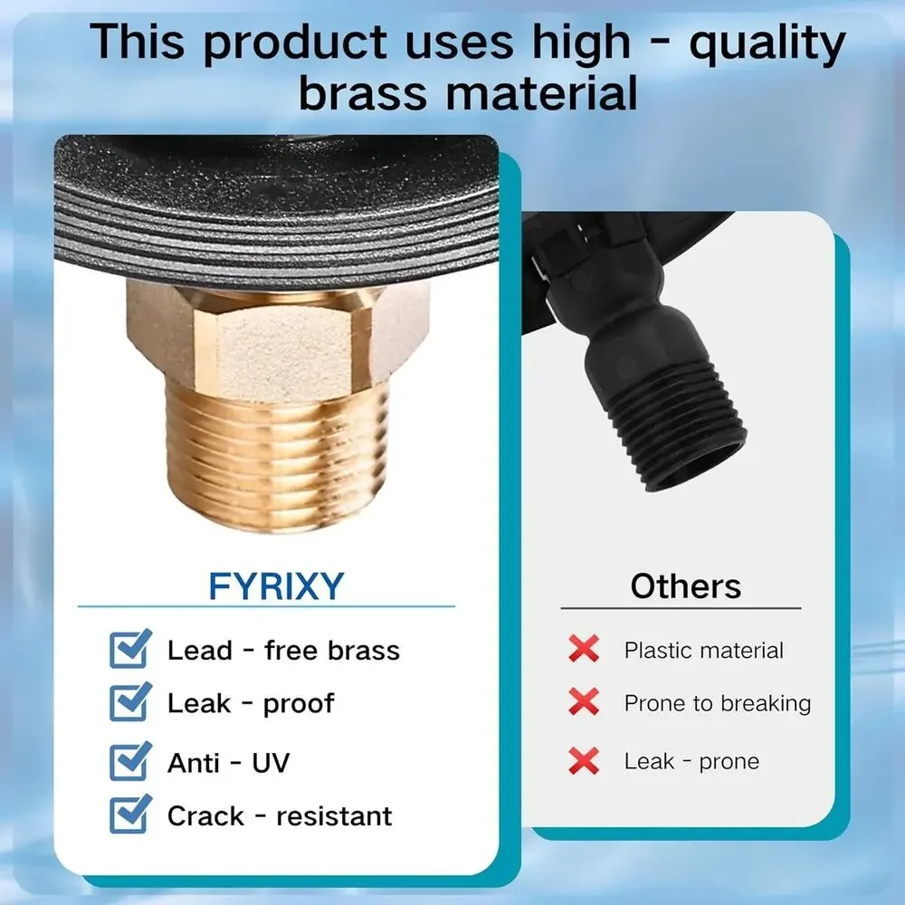 RV City Water Fill Inlet Connection With Check Valve Flange Brass Hose Connector